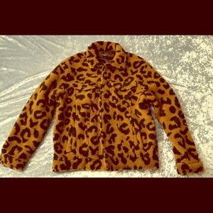 Cheetah Print Sherpa Jacket